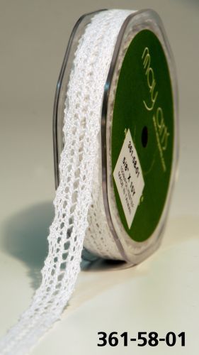 May Arts White Crochet Trim